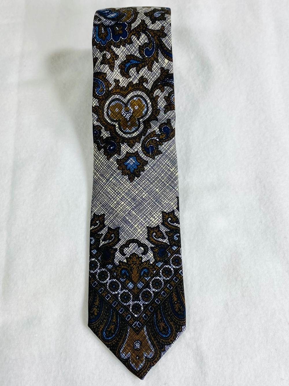 Vtg Rex Tailors Men’s Wear By Damon Foulard Silk Tie ACWA Union Made In USA